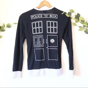 Doctor Who navy tardis police call box cardigan